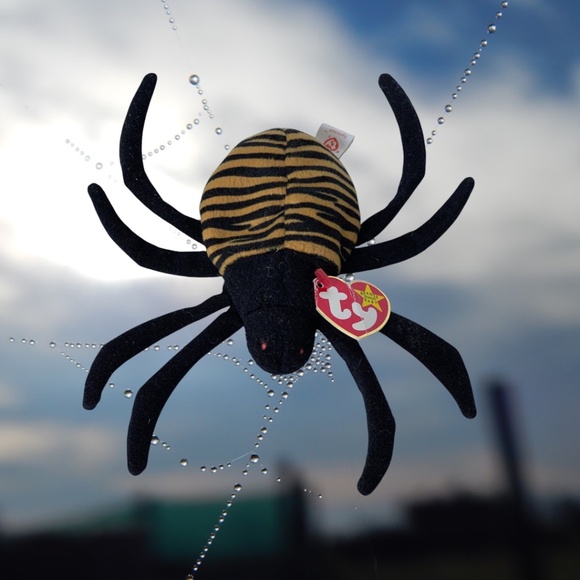 Rare Vintage 1996 TY Beanie Baby "Spinner" Spider with Tag Errors NWT - Picture 6 of 11